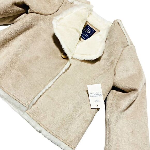 New Baby Gap Faux Suede Fur Lined Coat - Picture 2 of 4